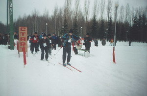 Прошли соревнования по лыжному кроссу